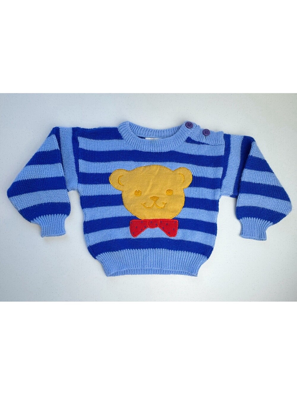 Quiltex Vintage Bear Striped Sweater Size 2
